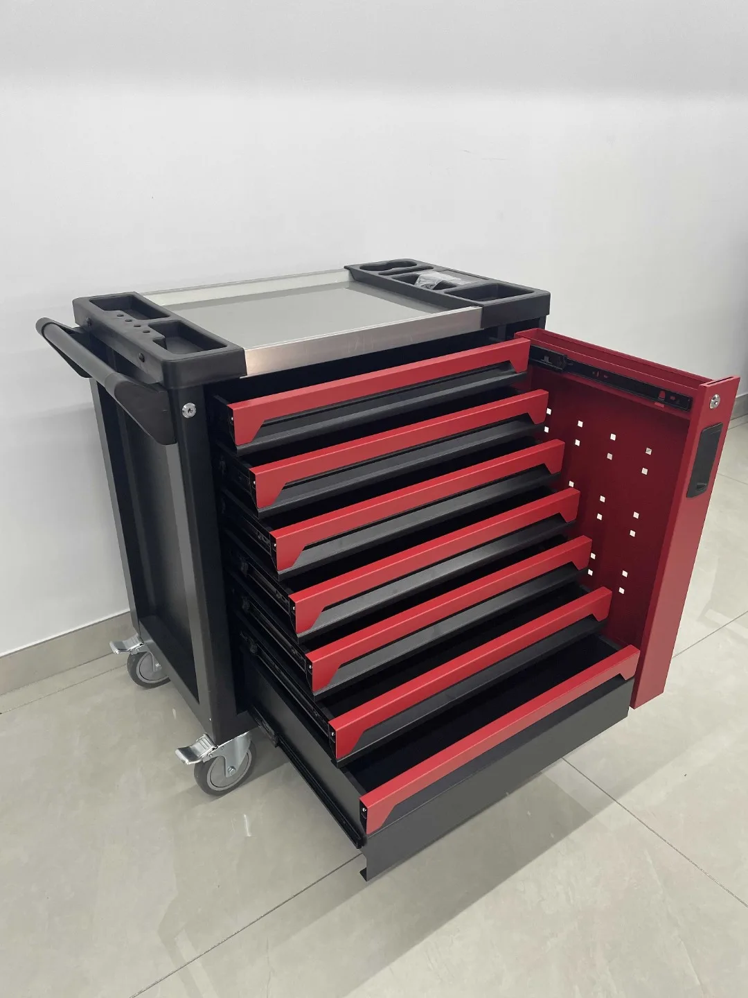 7 Drawer Tool Trolley Repair SPCC and Stainless Steel Cabinet/Chest/Box with 420 pcs Setsarage for Workshop and Home Use