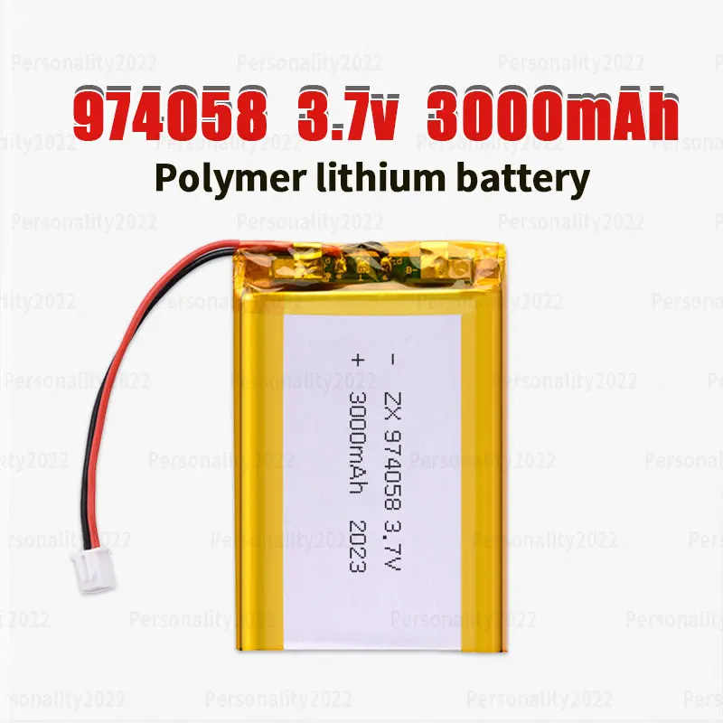 974058 3.7V 2LiPo Battery 3000mAh Lithium Polymer Batteries Ph2.0mm Plug for Massage Meter Gps Aeromodelling Phone Tablet Li-Po