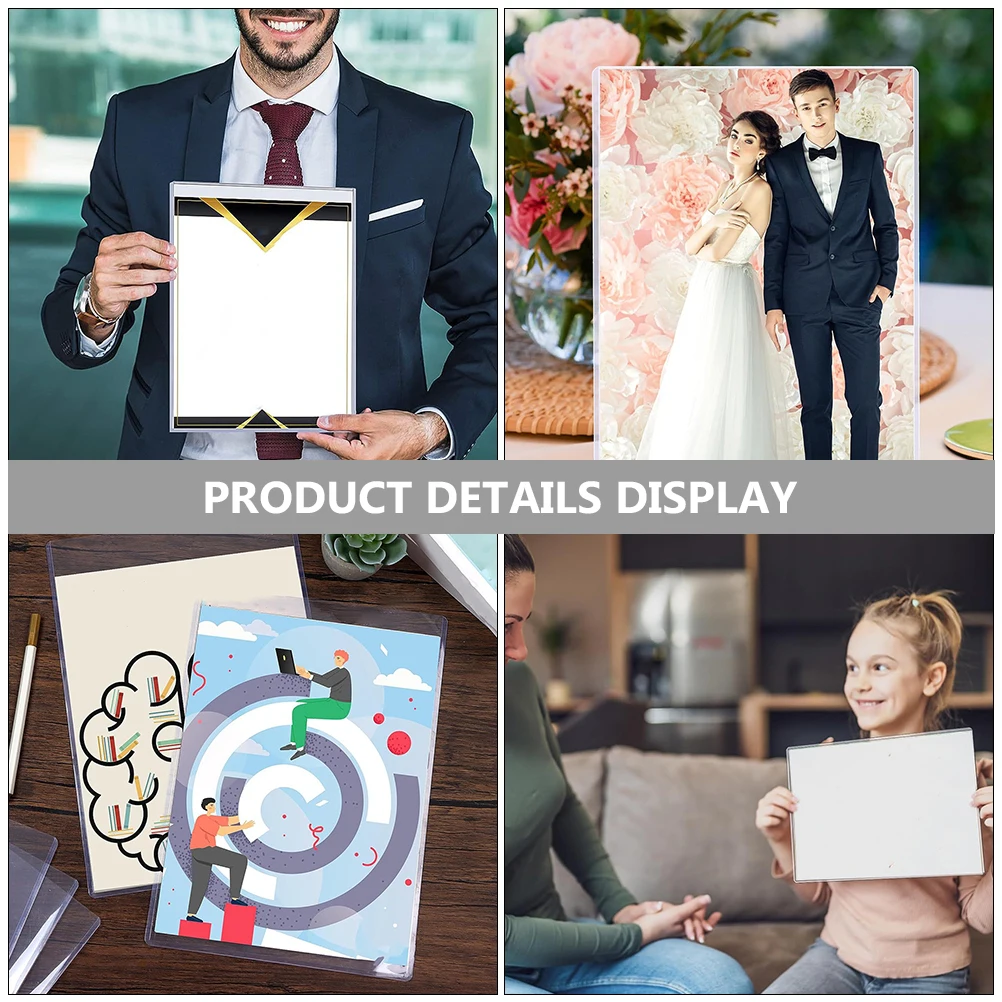 

12 Pcs Photo Protector Simple Style Picture Holders Covers Card Sleeves Protective Clear Pockets Refill