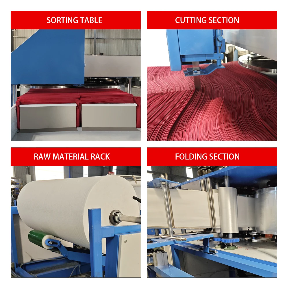 Table and Kitchen Cleaning Cloths Non Woven Polyester Fabrics Folding Machine