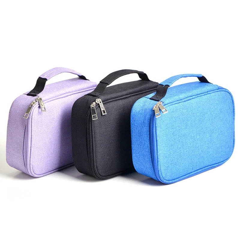 Grande Capacidade Estojo Lápis com Zíper de Bolso, Bolsa Lápis, Envoltório, Colorir Suporte Lápis, Bolsa Estacionária, 72 Cores, 120 Buracos