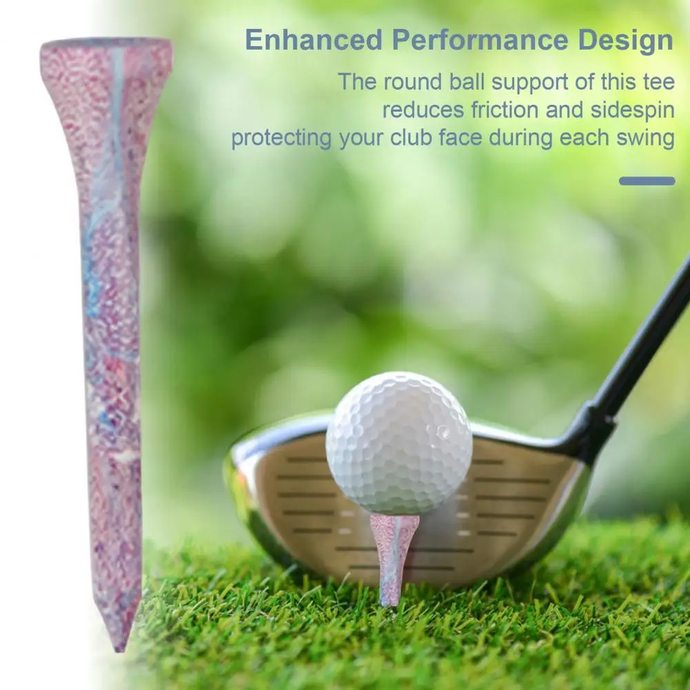 Colorful Golf Tees Friction-reducing Golf Tee 20/50 Pcs Unbreakable Maple Golf Tees Professional Long Wooden Tees Bulk