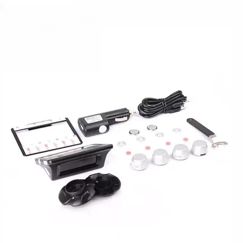 For Wireless Solar Car Tire Pressure Monitoring System with LCD Display Windshield Mount External Sensors Auto Alarm