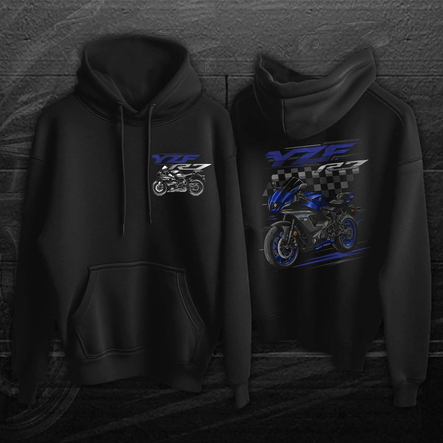 2021-2024 نماذج اليابان YZF-R7 دراجة نارية كنزة قطيفة جديد 100% القطن مريحة عادية رجالي بلوزات متسابق الشارع الشهير #5