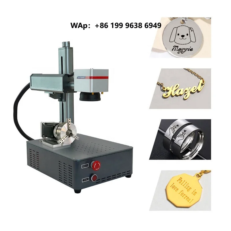 20W 30W 50W All-in-One Fiber  Marking Machine Raycus Galvo Engraver for Metal Jewelry Parts Nameplates No PC Required