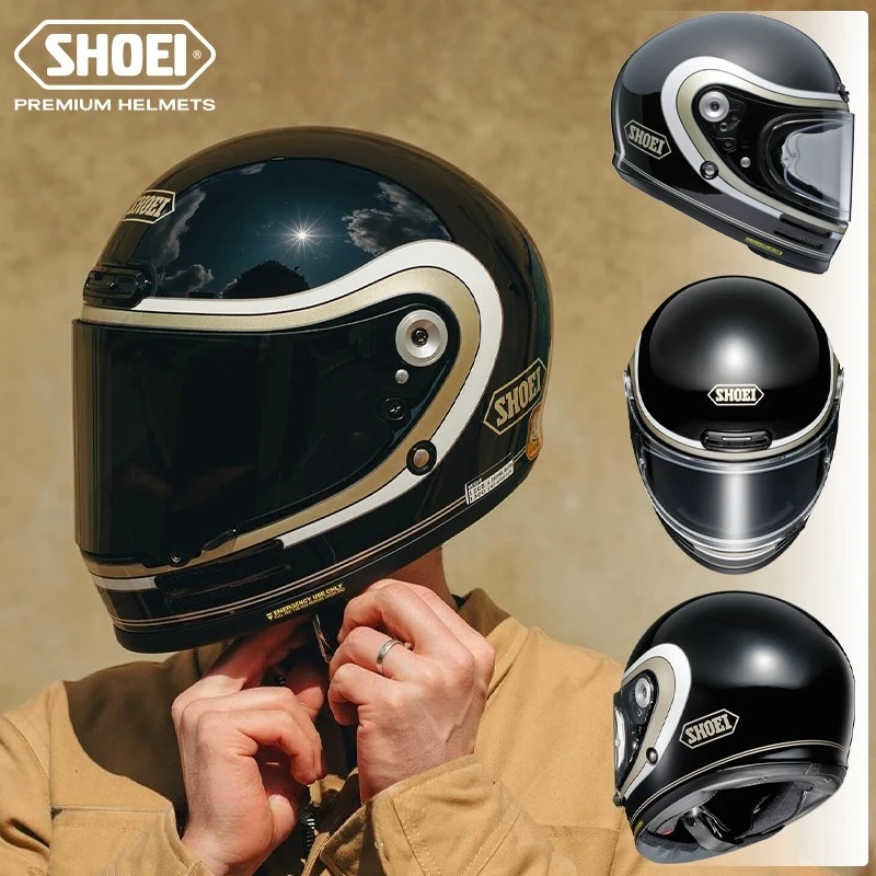 

Shoei Glamster Bivouac TC-9 Retro Cruise Latte Free Climbing Motorycle Helmet Moto Retro Riding Motocross Full Face Helmets