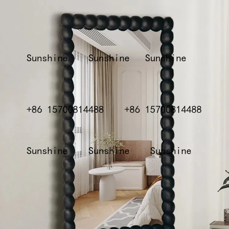 Living Room Floor-Standing Wall-Mounted Special-Shaped Full-Length Mirror Household Pearl Dressing MirrorXX