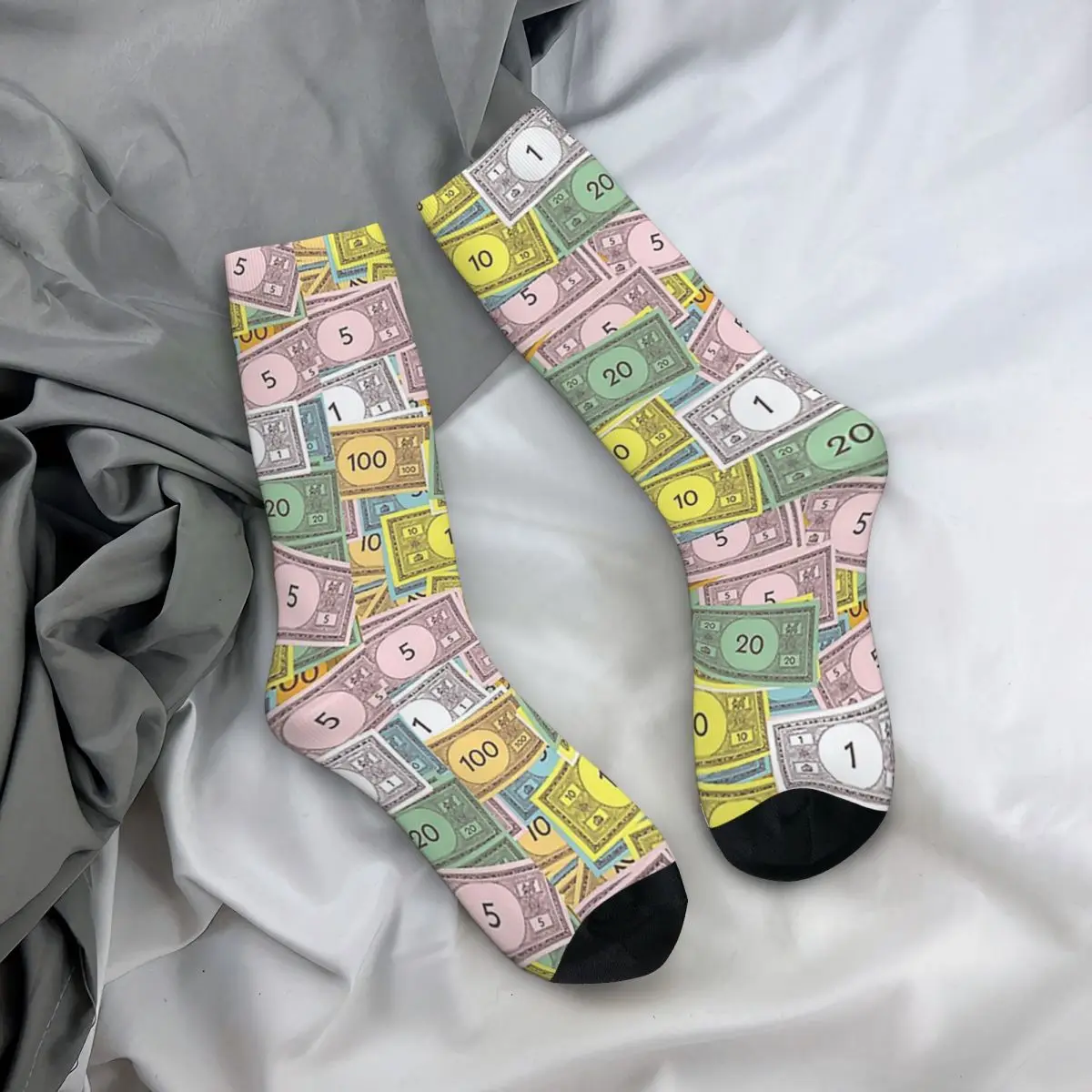 Calcetines de dinero de juego de mesa Harajuku, medias Súper suaves, calcetines largos para todas las estaciones, accesorios para hombres y mujeres, regalos de navidad