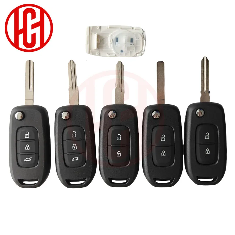 Flip Folding Remote Car Key Shell For Renault Megane 3 Dacia Duster Kadjar Captur Symbol 2/3 Buttons FCC ID:CWTWB1G767