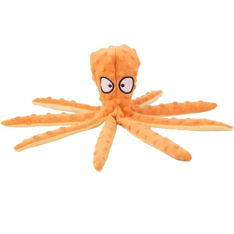 Cartoon Octopus Squeak Cats and Dogs Toys Bite Pet Plush Playmate Puzzle Dog Supplies Sleeping Pillow Pet Products