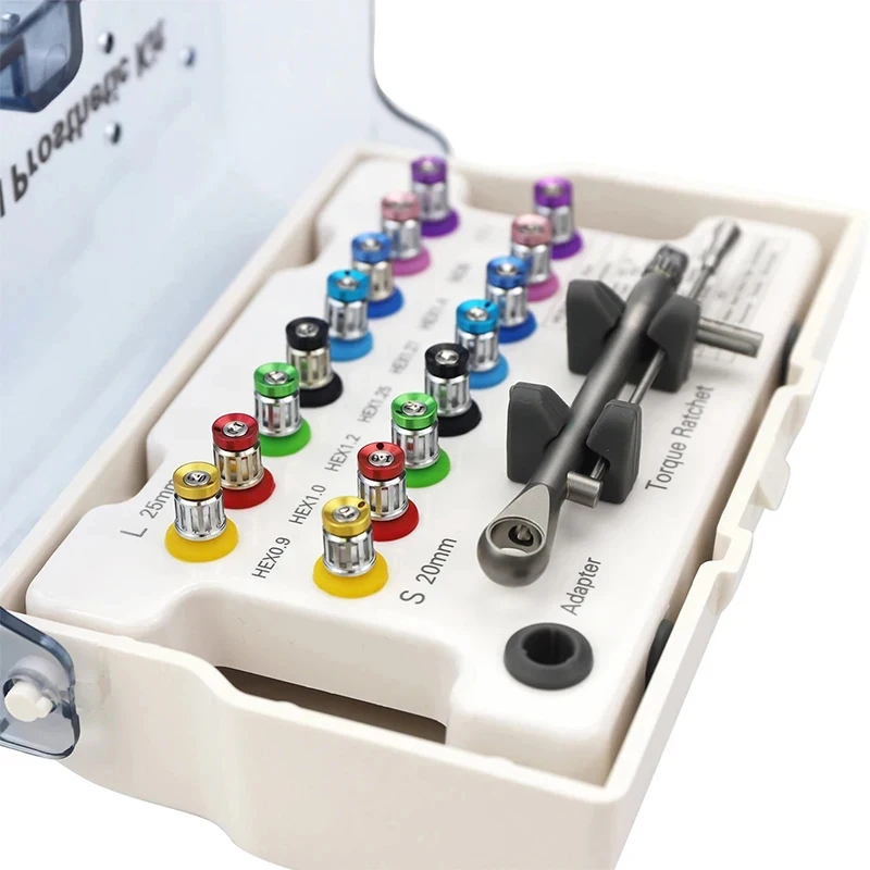 

Dental Universal Implant Torque Screwdriver Wrench Prosthetic Restoration Kit Dentistry Lab Implant Tool 10-70N cm