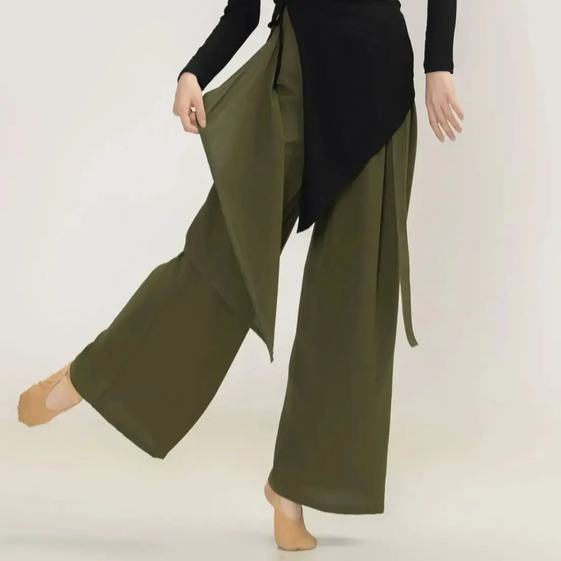 

Одежда для занятий классическим танцем, женские струящиеся брюки с широкими штанинами, танцевальные костюмы для взрослых девушек, длинные брюки для современного танца