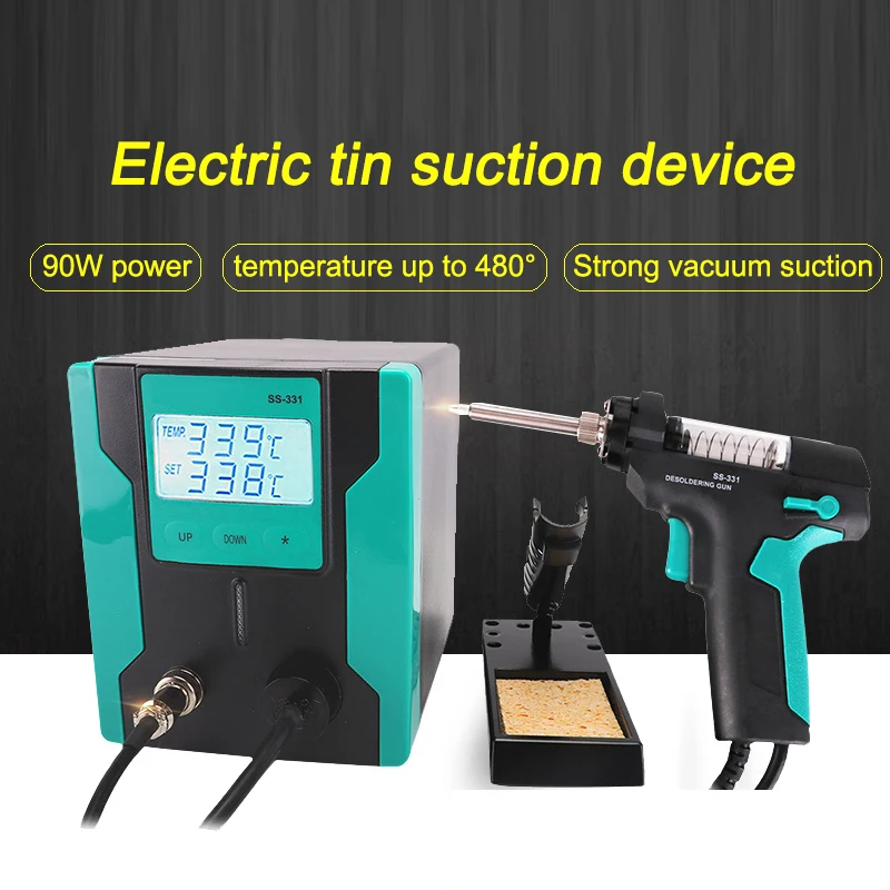 Electric Solder Suction Automatic Power DesolderIng Solder Suction Pump Solder Removal Table Solder Suction Gun 90W