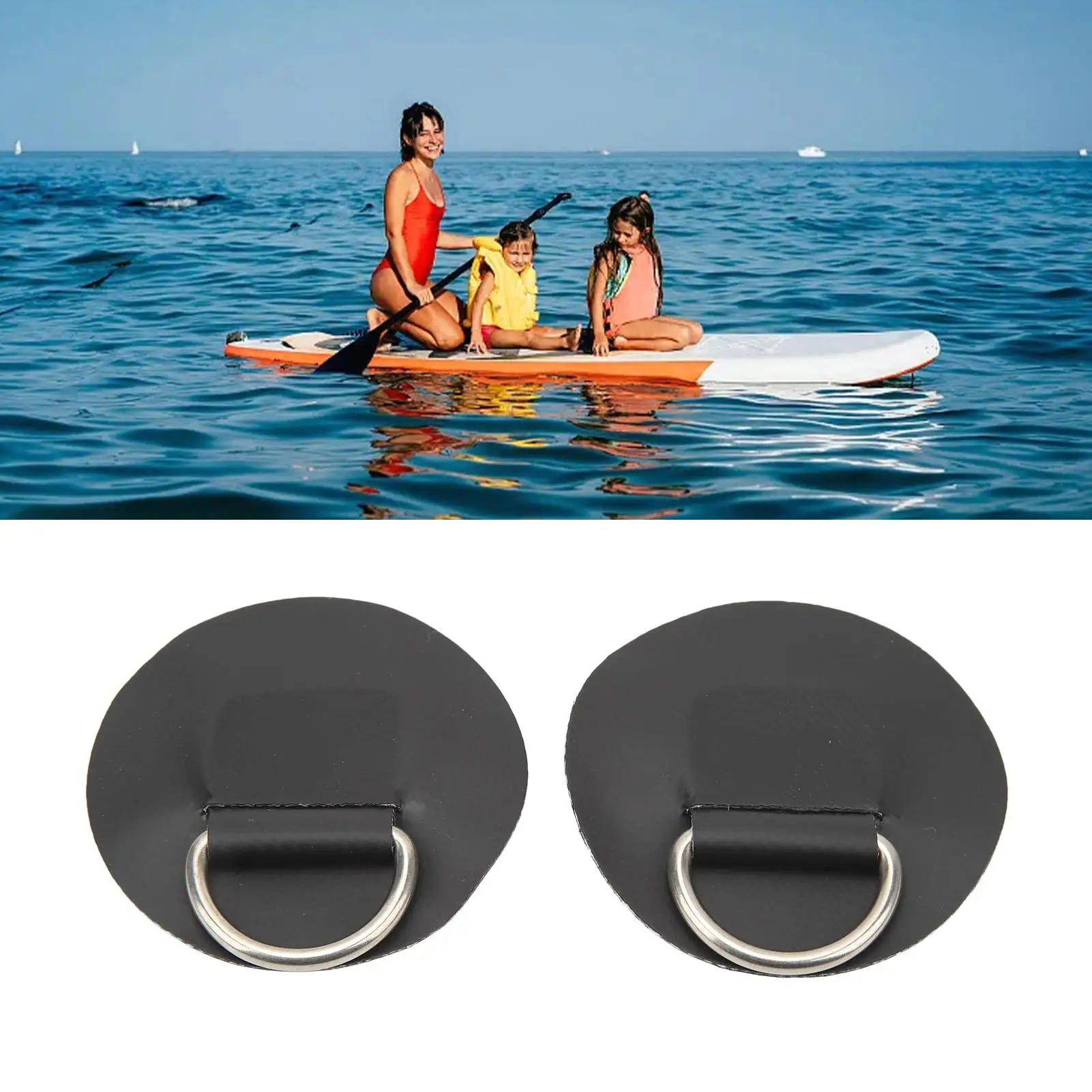 Anti UV PVC and Stainless Steel Round Shape D Ring Patch for kayak - Strong Connection, Single Layer