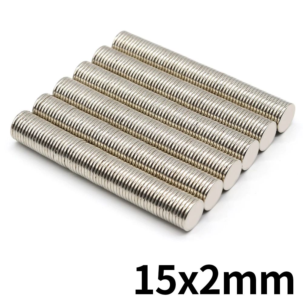 15x2mm Round Super Strong Neodymium Magnet N35 Powerful Magnetic NdfeB Permanent Refrigerator Magnet imanes DIY