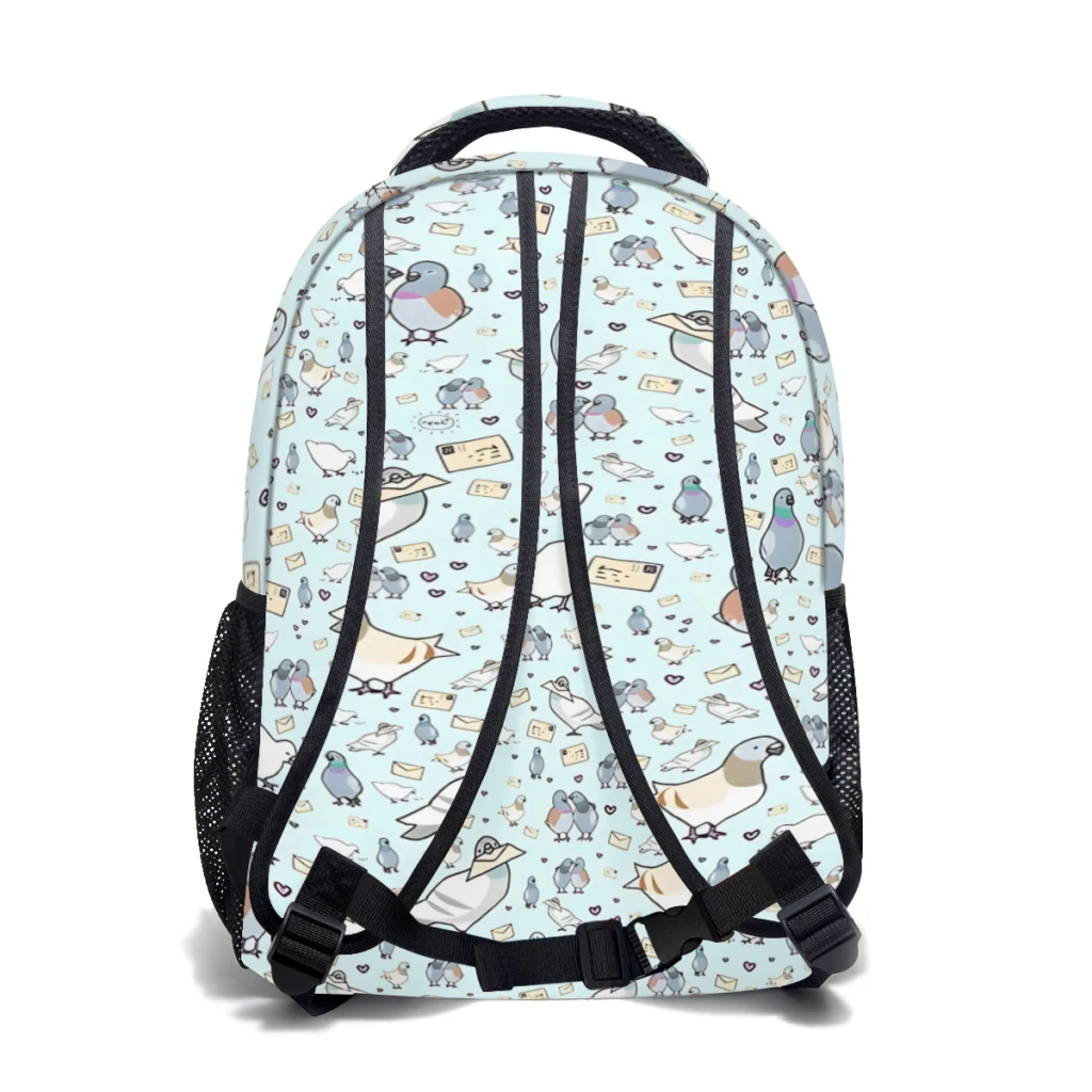 Pigeons For kids Large Capacity Student Backpack Cartoon School Backpack  17inch