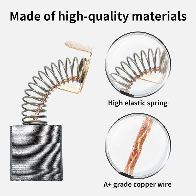 Cepillos de Motor de carbono compatibles con Dewalt D24000/DW713, sierra de inglete, sierra de mesa deslizante, pieza de repuesto de herramienta eléctrica