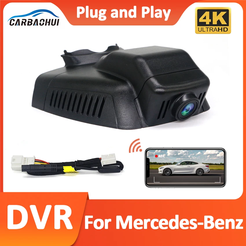 

4K Wifi 3840*2160 Car DVR Dash Cam Camera Video For Mercedes-Benz GLK 250 CDI 4Matic For MB GLK260 GLK250 GLK220 X204 10-12