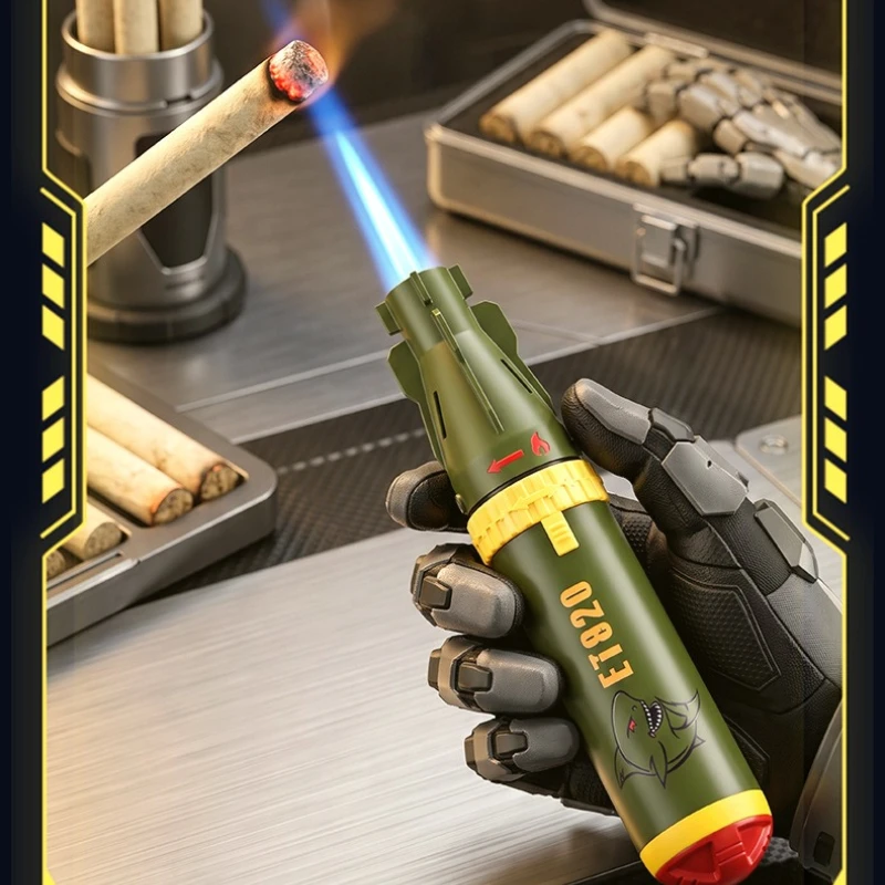 New 1300c Torpedo Shaped Multifunctional Direct Injection Welding Gun Lighter High-end Windproof Outdoor Ignition Gas Lighter