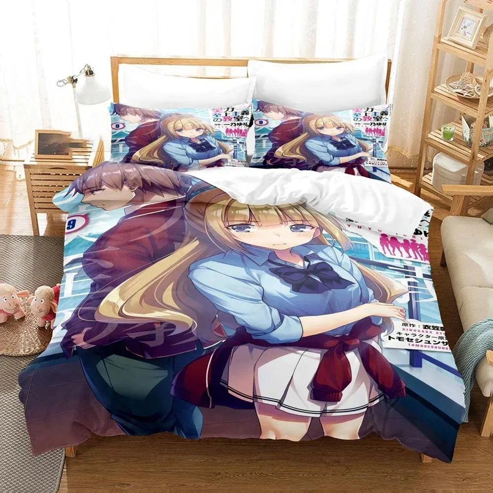 

3D Printed Classroom of the Elite Bedding Set Bedroom Soft Modern Bedspreads Comefortable Duvet Cover Quilt Cover And Pillowcase