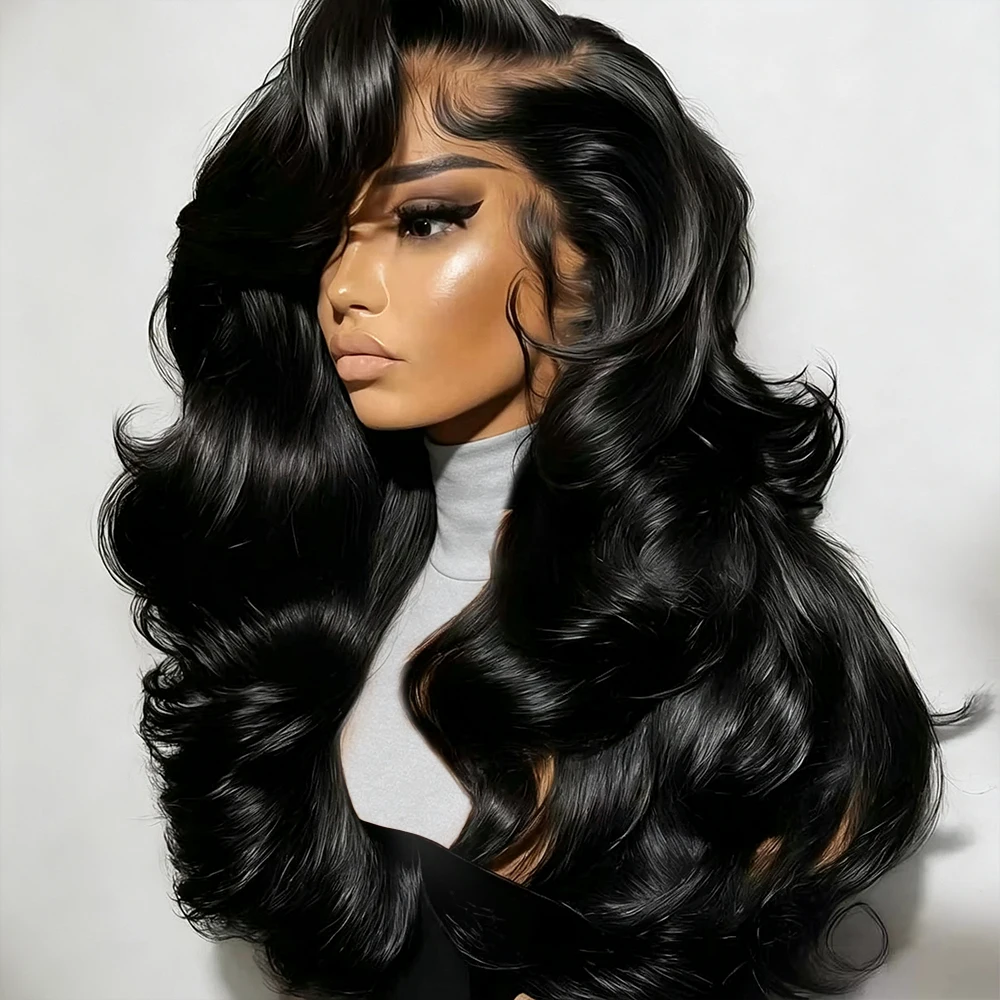 250 Dichte 13x6 Body Wave Lace Frontal Echthaar 13x4 HD Transparent Lace Frontal Perücken für Frauen 360 Full Lace Perücke Vorgezupfter natürlicher Haaransatz 100% brasilianisches Echthaar 38 40 Zoll
