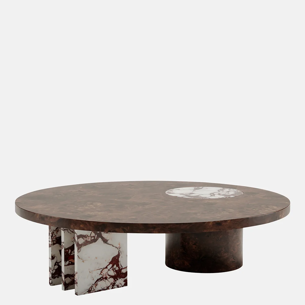 

✘x Modern Rock Plate Wooden Frame Coffee Table Minimalist Black Side Table Set Hotel Living Room Apartment Sofa Side Table&