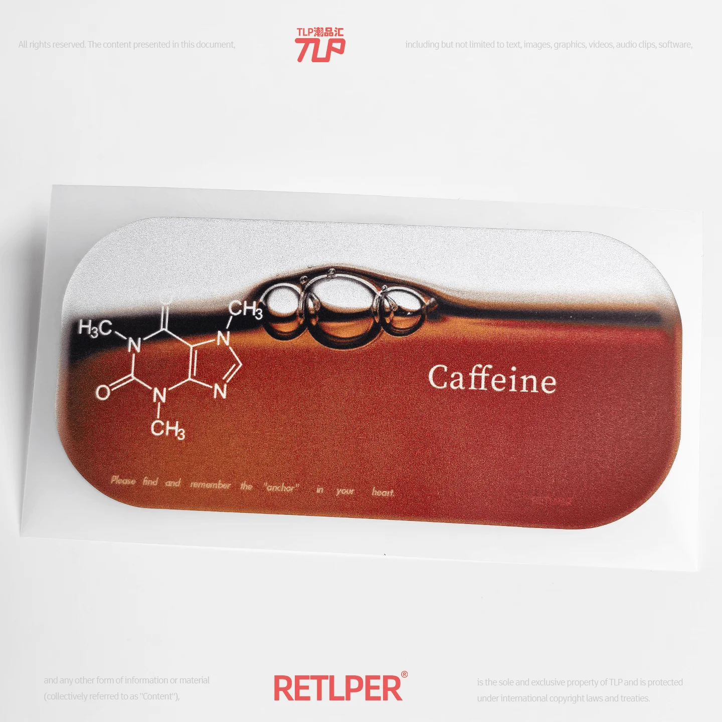 Retlper Reflective Car Stickers Original Caffeine Chemical Formula Car and Motorcycle Decorative Flat Stickers