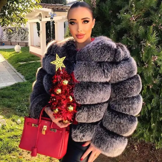 Solid Faux Fur Women Fox Fur Outerwear Jackets Thick Spliced Open Stitch Cardigan Coat 2025 Winter Warm Windbreaker High Street