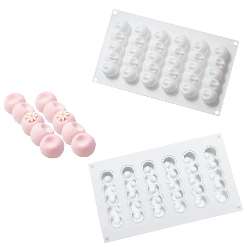 6 Cavity Caterpillar Silicone Cake Mold for Chocolate Mousse Ice Cream Pudding Pastry Dessert Bread Bakeware Decorating Tools