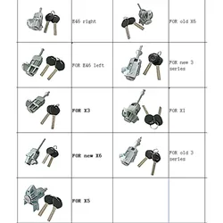 Serratura della porta della chiave dell'auto serratura della porta sinistra destra lama HU92 per BMW E46 EWS/serie 3 // X1/X3/X5/X6 DOO LOCK