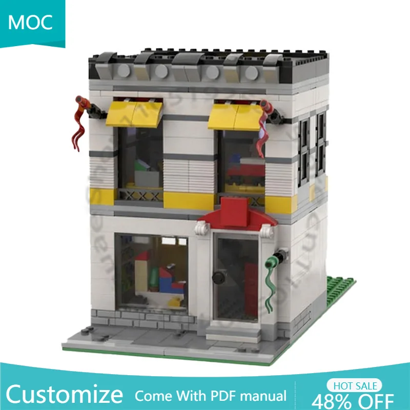 

Набор модульных строительных блоков MOC из 182 деталей: креативный конструктор для мальчиков, подарок на день рождения