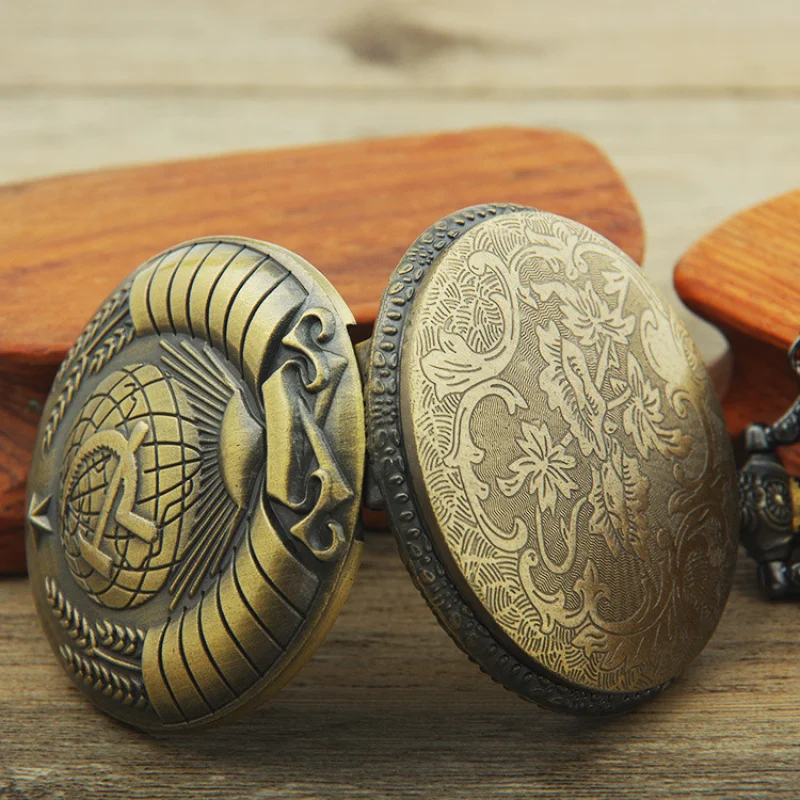 Механические карманные часы в стиле ретро, ностальгические флип-часы Qinggu, кварцевые карманные часы, карманные часы, сувенирный логотип, кварцевые часы