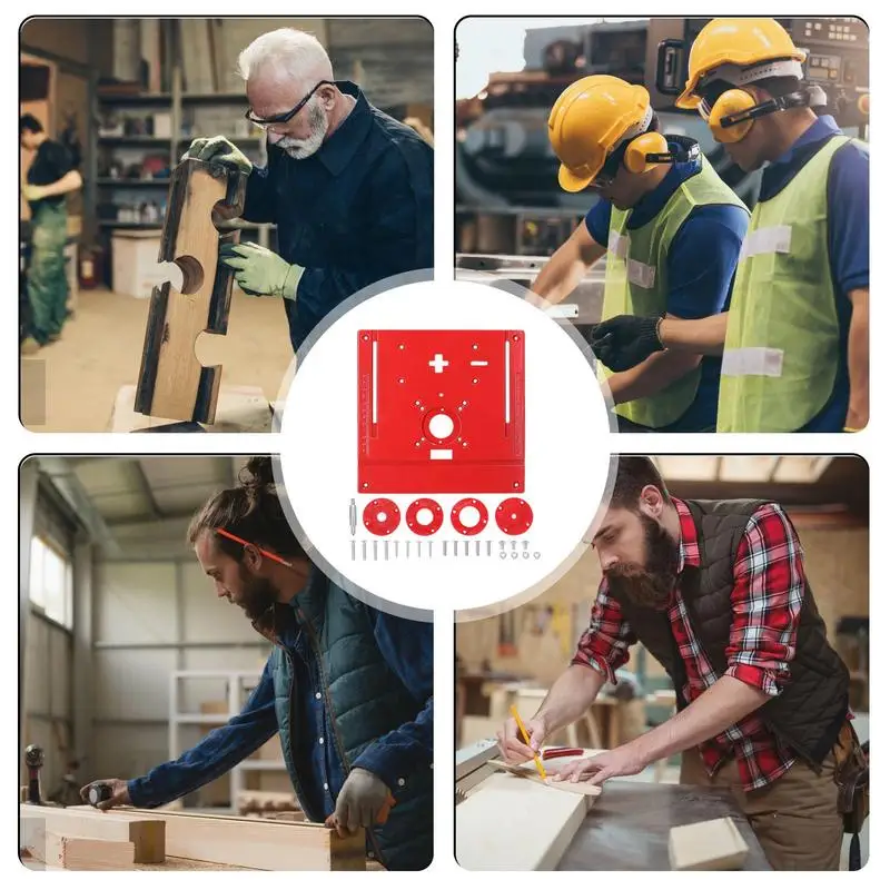 Trim Router Tisch einsatz verstellbare Router Tischplatte Anti-Rost Metall Trim Router Tischplatte Trimmen Router Platte Tischlerei