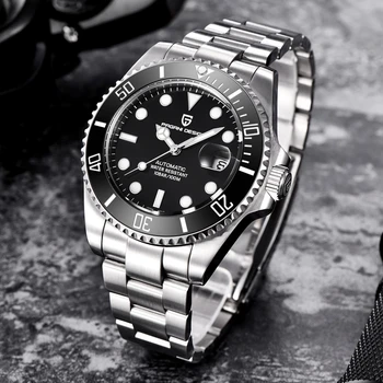 Reloj Automático PAGANI DESIGN de la mejor marca, reloj de pulsera mecánico de cristal de zafiro de lujo, reloj deportivo de acero inoxidable resistente al agua para hombres