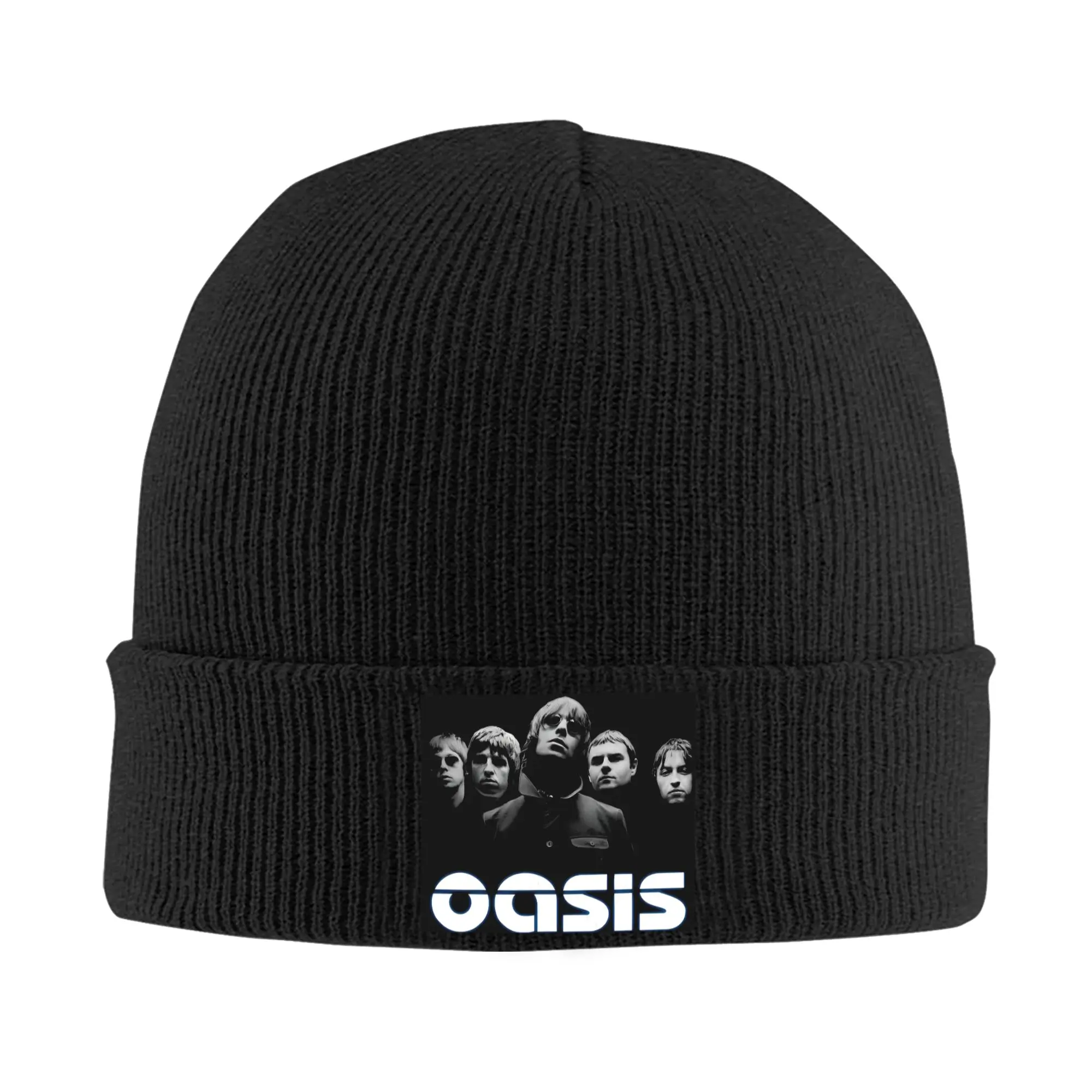 Definitely Maybe  Rock Band Albums Hats Autumn Winter Beanie Warm O-Oasis Cap Female Male Acrylic Bonnet