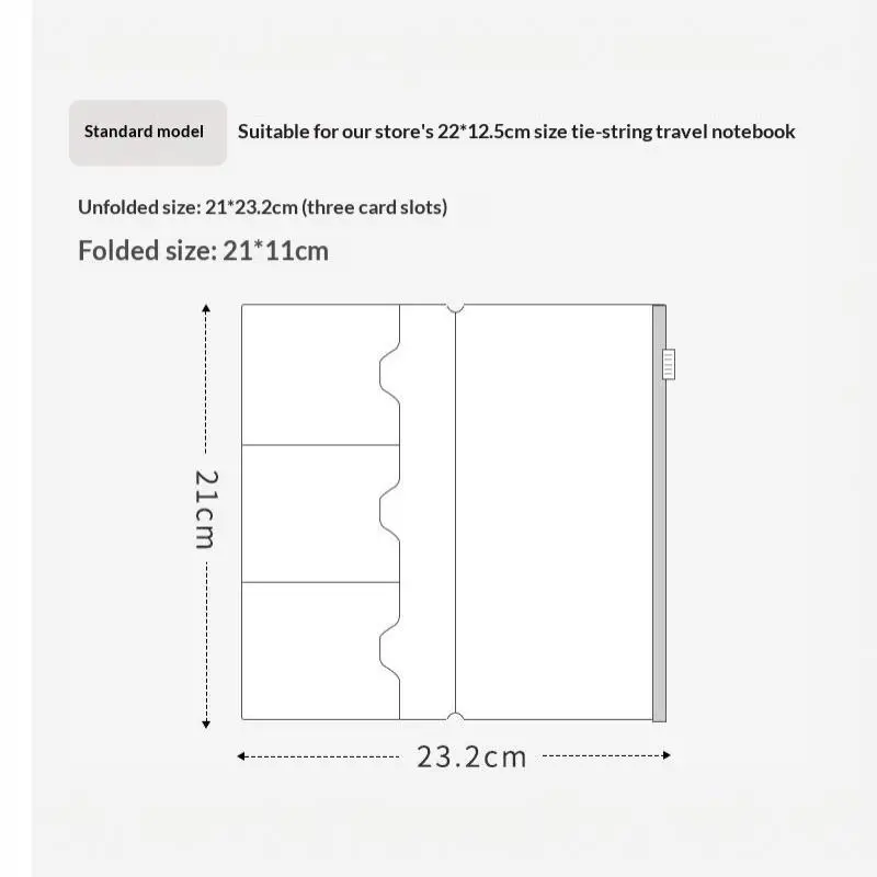 PVC-Reißverschlusstasche für Midori Travelers Notebook Journal Planner Zubehör Kartenhalter Aufbewahrung Standard/Tasche/Reisepass – Detail 8