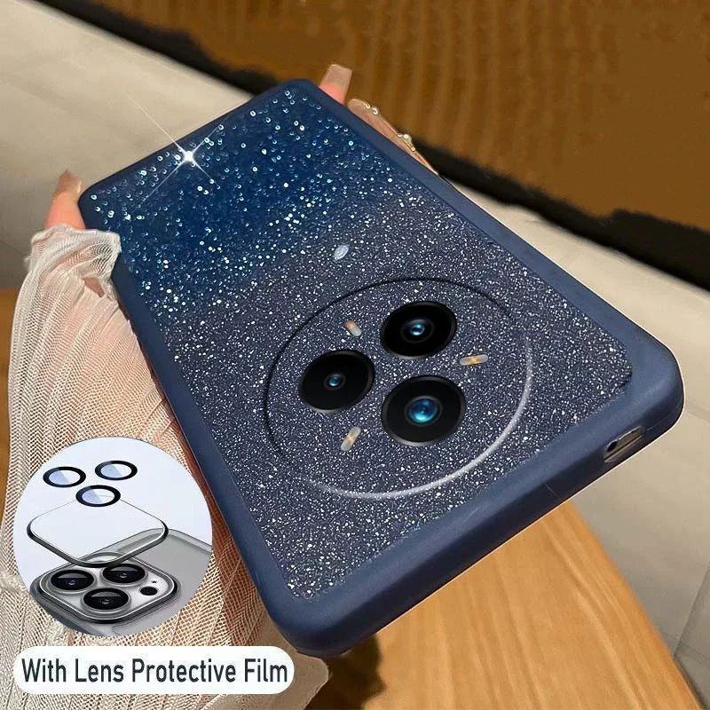 حافظة لهاتف Realme 14 Pro Plus 5G 14 X بلون سادة ترتر لامع غطاء ناعم لكاميرا Realme 14X 14 Pro Plus غلاف خلفي لحماية الكاميرا #6