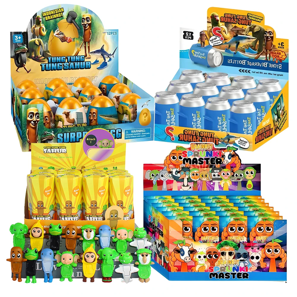 5/8/12/24 paquetes de caja ciega italiana Brainrot Tung Tung Sahur caja misteriosa figuras coleccionables para coleccionistas regalo de cumpleaños