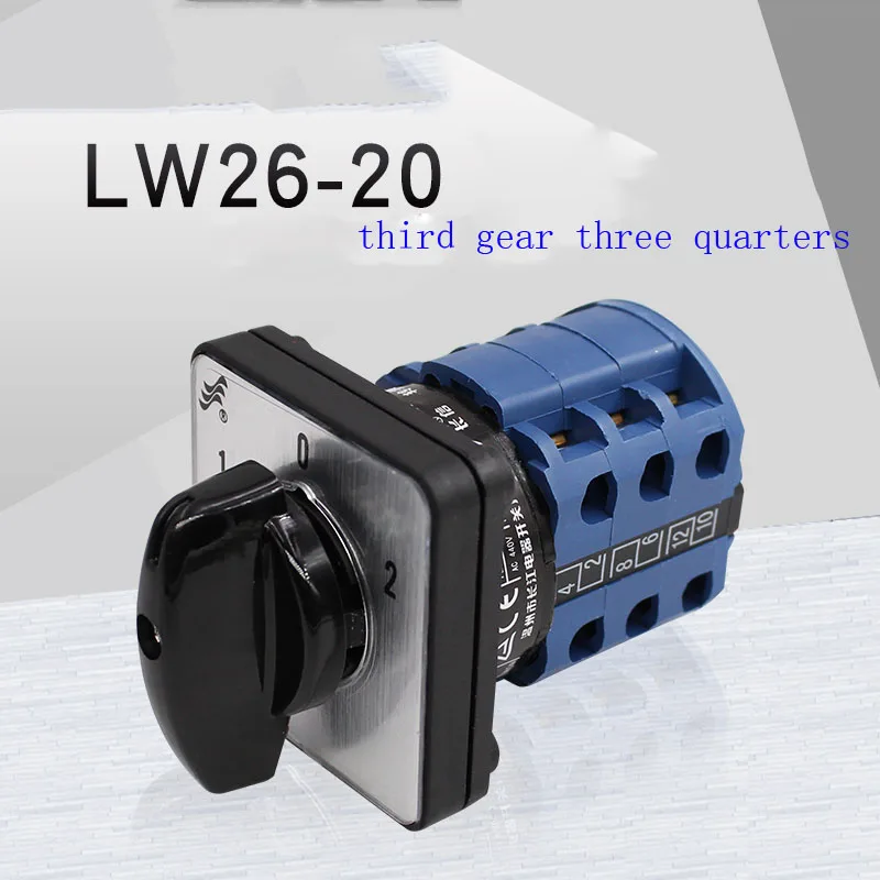 

LW26-20/3 универсальный переключатель трансфера 380 В, мотор, двойной переключатель питания, ручной и автоматический