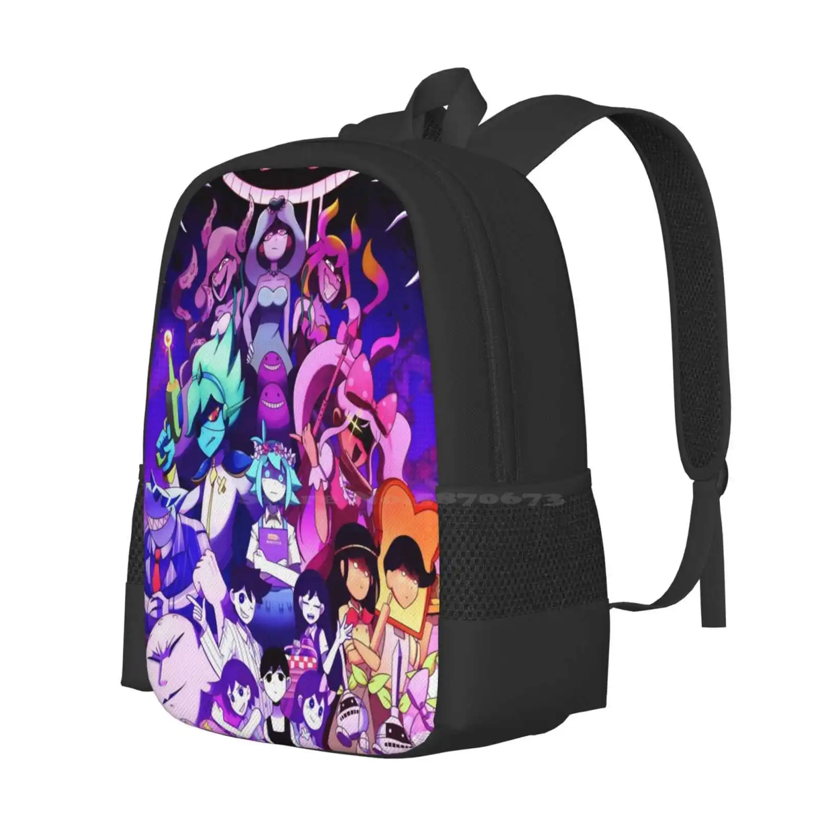 Omori Suny Tshirt-Omori Game Clothing-Omori Sticker Backpacks For School Teenagers Girls Travel Bags Omori Video Game Omori