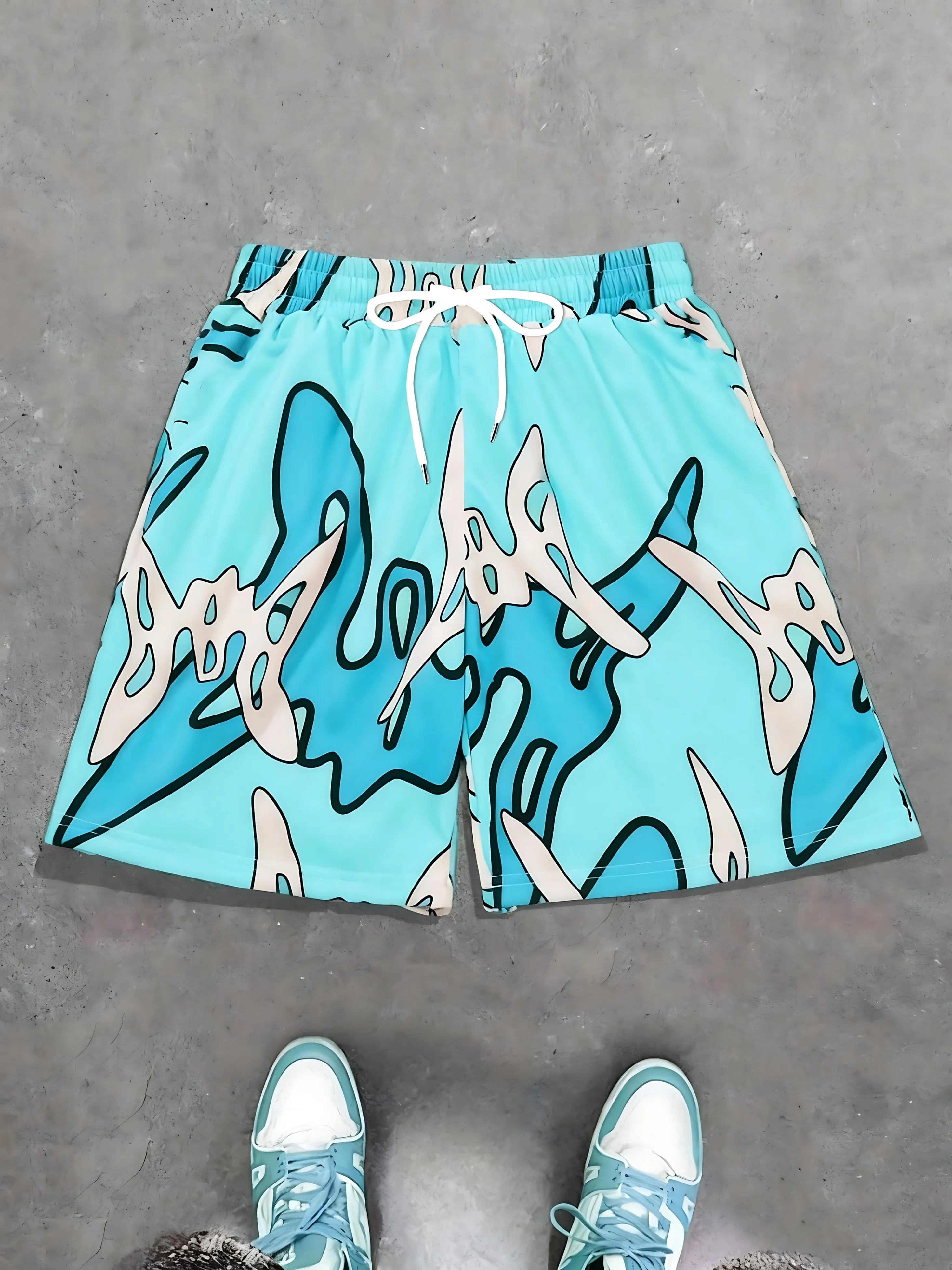 2026 Summer Men's Short Pants with 3D Print Breathable Lightweight Sweat-Resistant Casual and Fashionable Outdoor Men's Pants