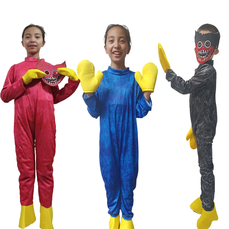 

Halloween Blue Mouth Monster Cosplay Costumes Play Time Games Jumpsuit Kigurumi Fluffy Anime For Boy Party Up Christmas Gift