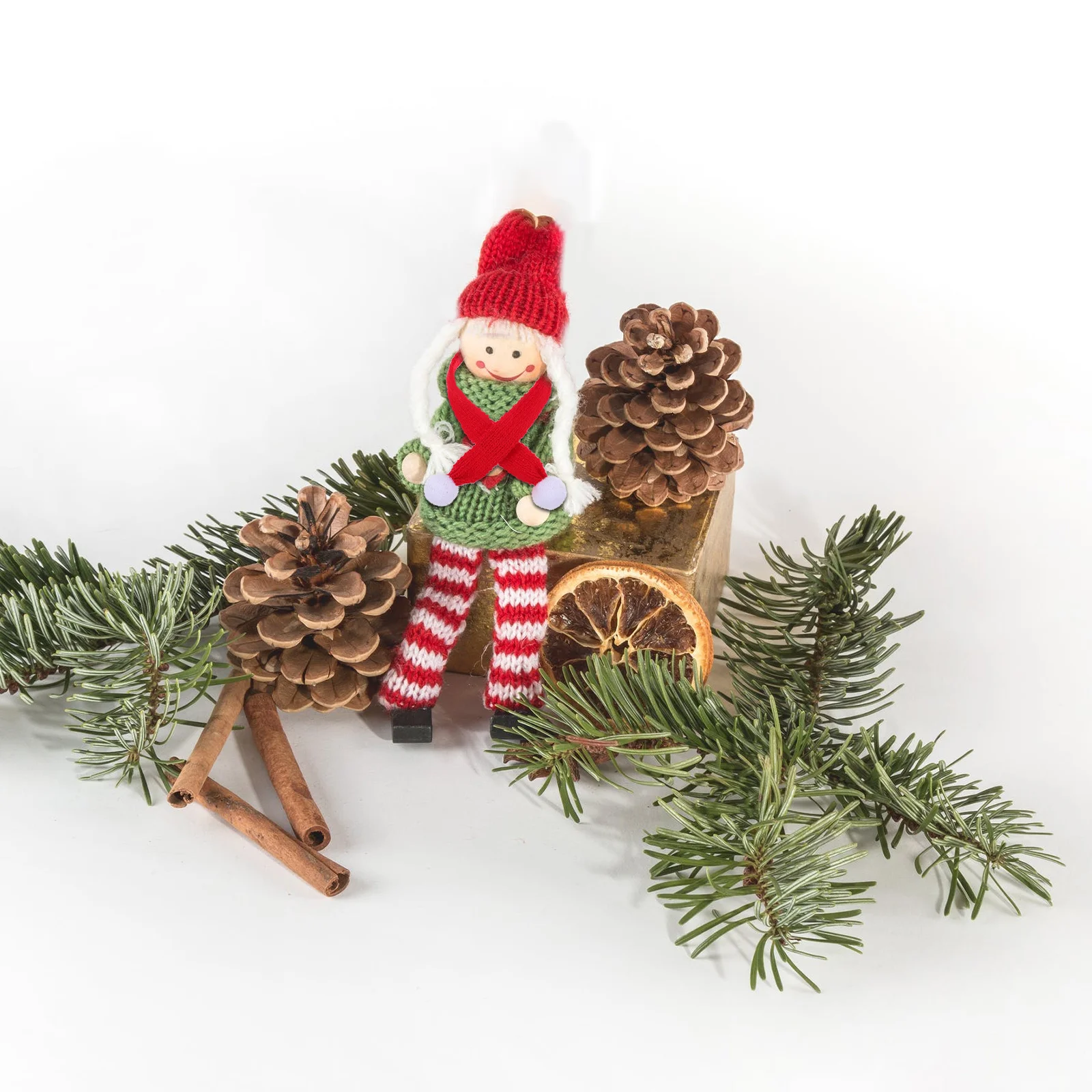 

10Pcs Delicate Mini Scarfs Knitted Christmas Accessories Party Supplies Decoration Mini Scarfs Christmas Decors