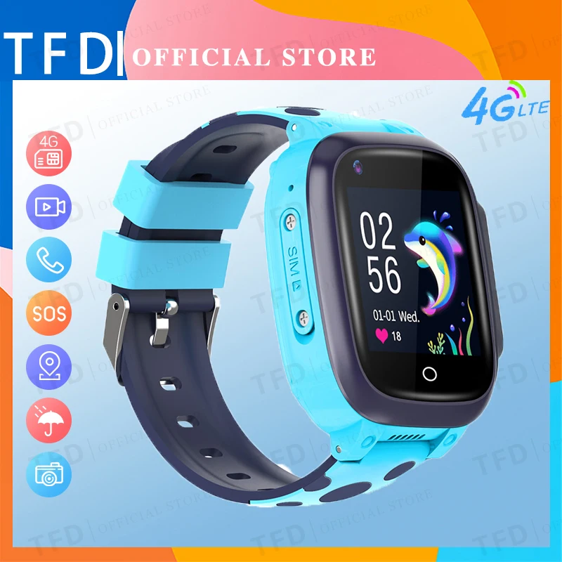 4G Children's Smart Watch Sim Card GPS SOS Smartwacth For Kids Waterproof IP67 Photo Gift For Boys And Girls IOS Android PK LT21