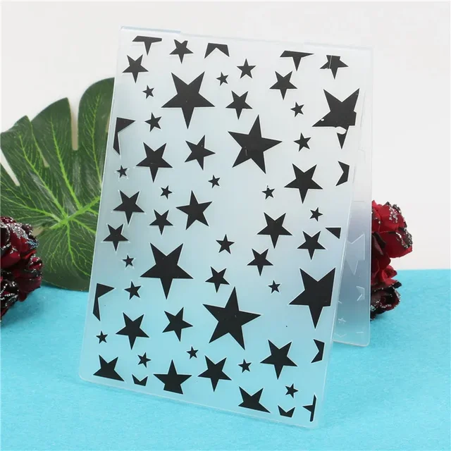 Gwiazda Plastikowa teczka do wytłaczania Scrapbooking Tworzenie kartek papierowych Szablon DIY Album fotograficzny Wystrój