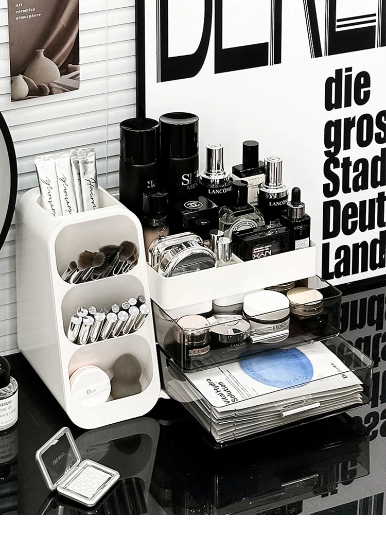 

Cosmetics Storage Box Desktop Premium Dresser Organizing