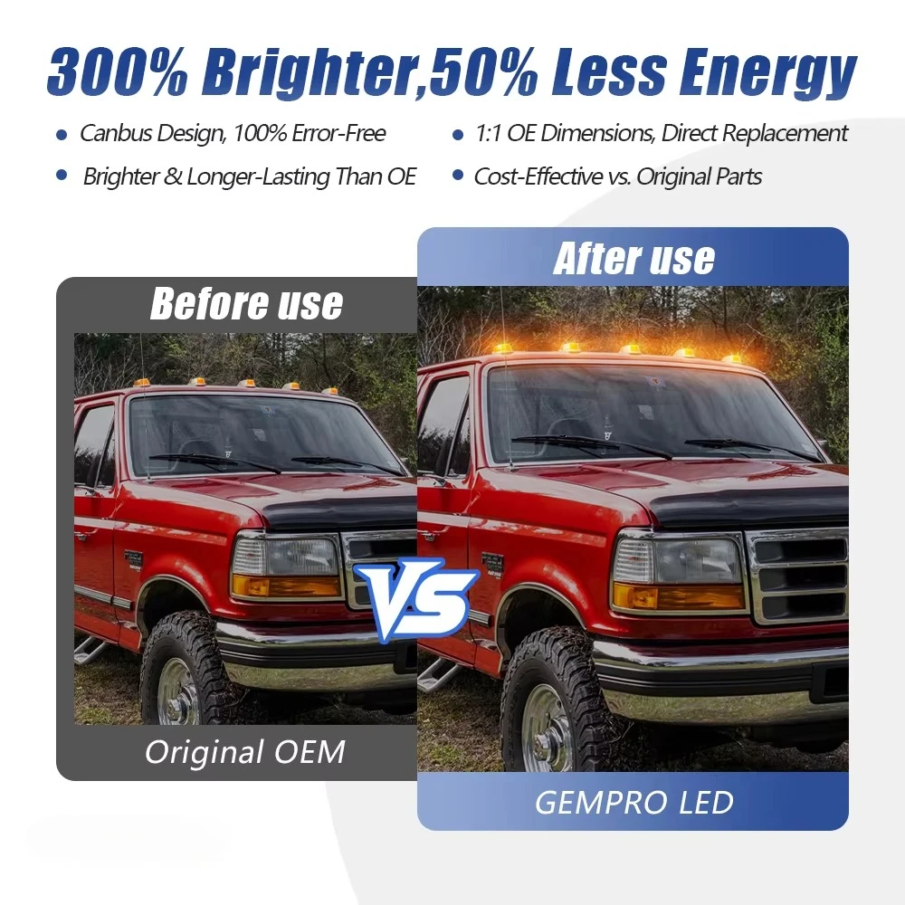 

1980 - 1997 F - Series Super Duty LED Cab Roof Top Marker Lights Wholesale