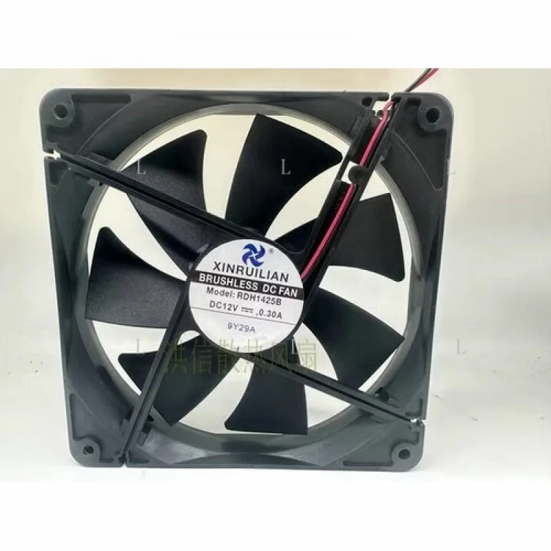 

L 1 шт. для вентилятора XINRUILIAN RDH1425B охлаждающий вентилятор DC12V 0,30A 14025 14 см 2 провода