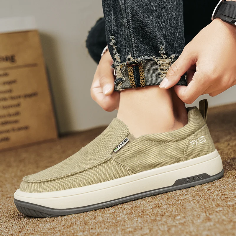 Spring men's cloth shoes casual soft soled canvas work