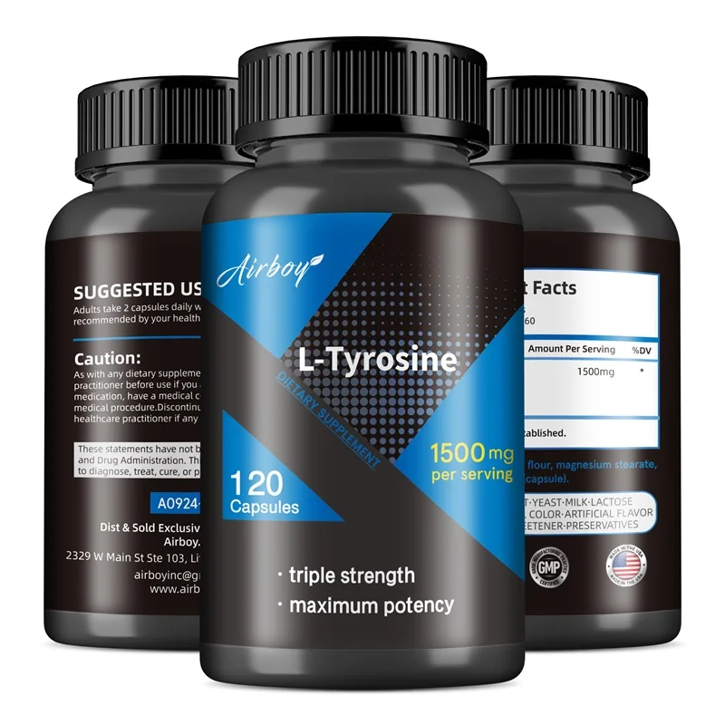 

L-Tyrosine - Highly Absorbable,Supports Mood and Focus,Improves Cognitive and Mental Clarity,and Supports Thyroid Function